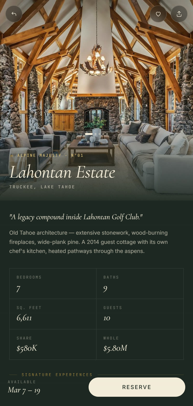 The ROAM app &mdash; a home's availability and amenities